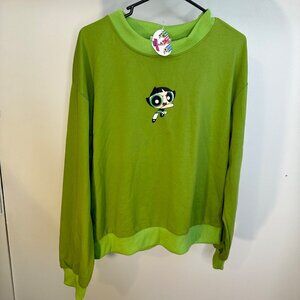 Romwe x Powerpuff Girls Buttercup Green Sweater New